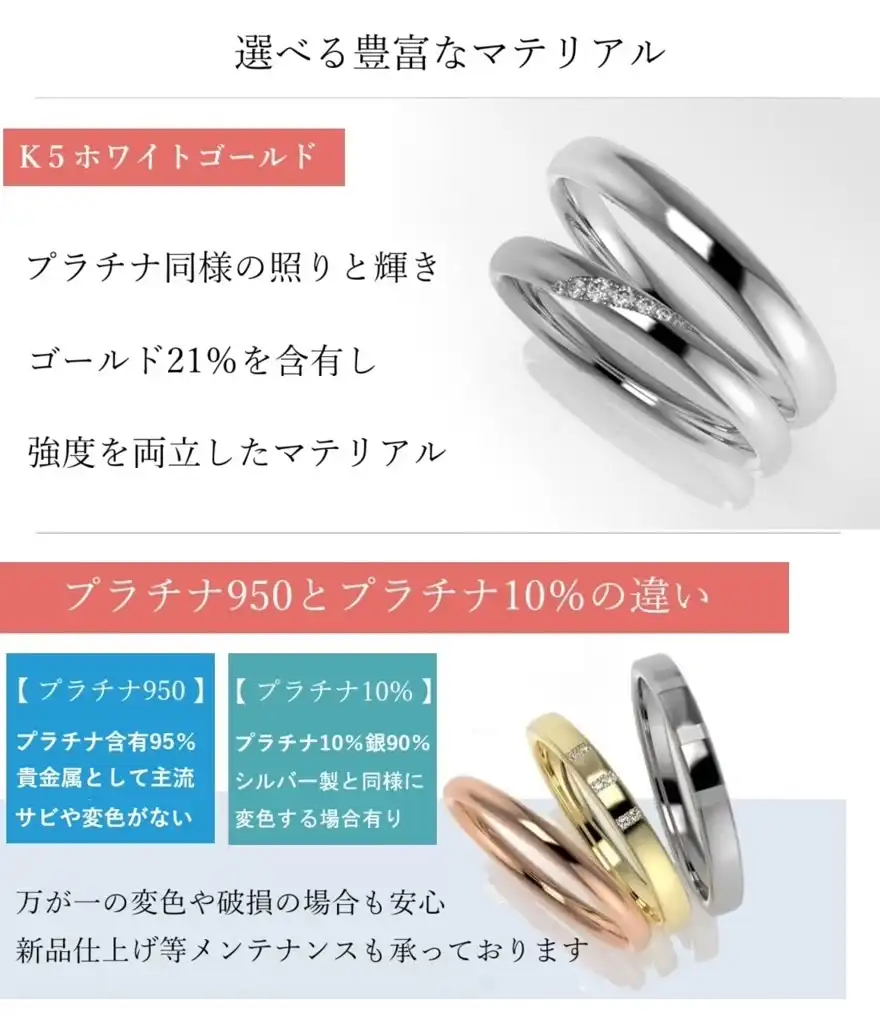 選べる豊富なマテリアル